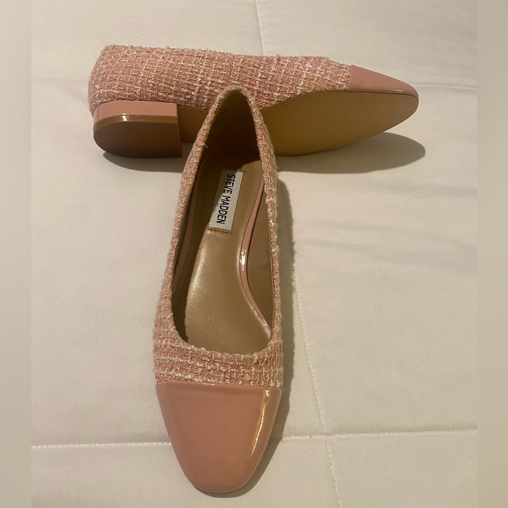 Pink Steve Madden Blair Cap Toe Ballet Flats, size 6.5